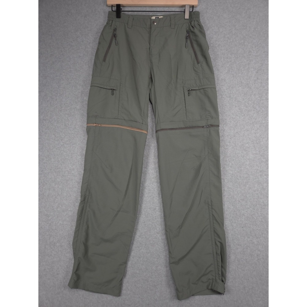 REI Convertible Zip-Off Hiking Pants in Olive Green